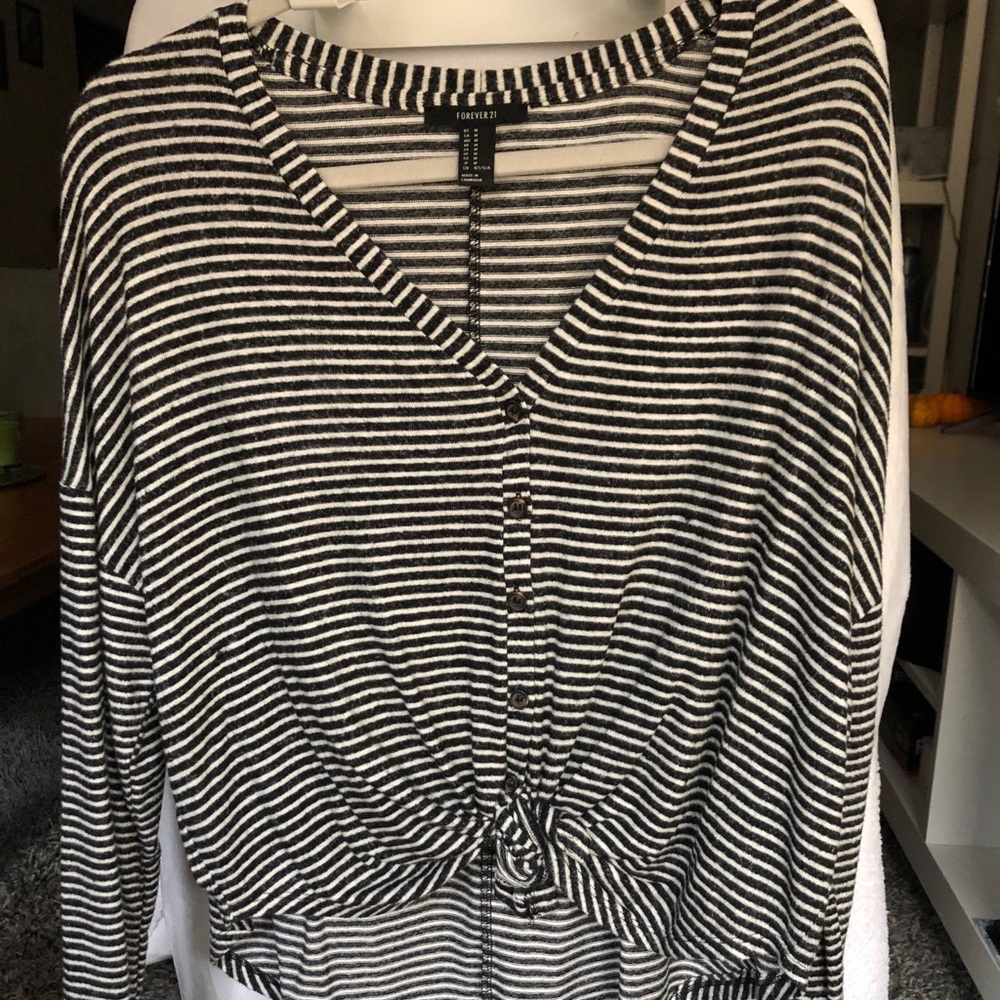 Striped soft long sleve